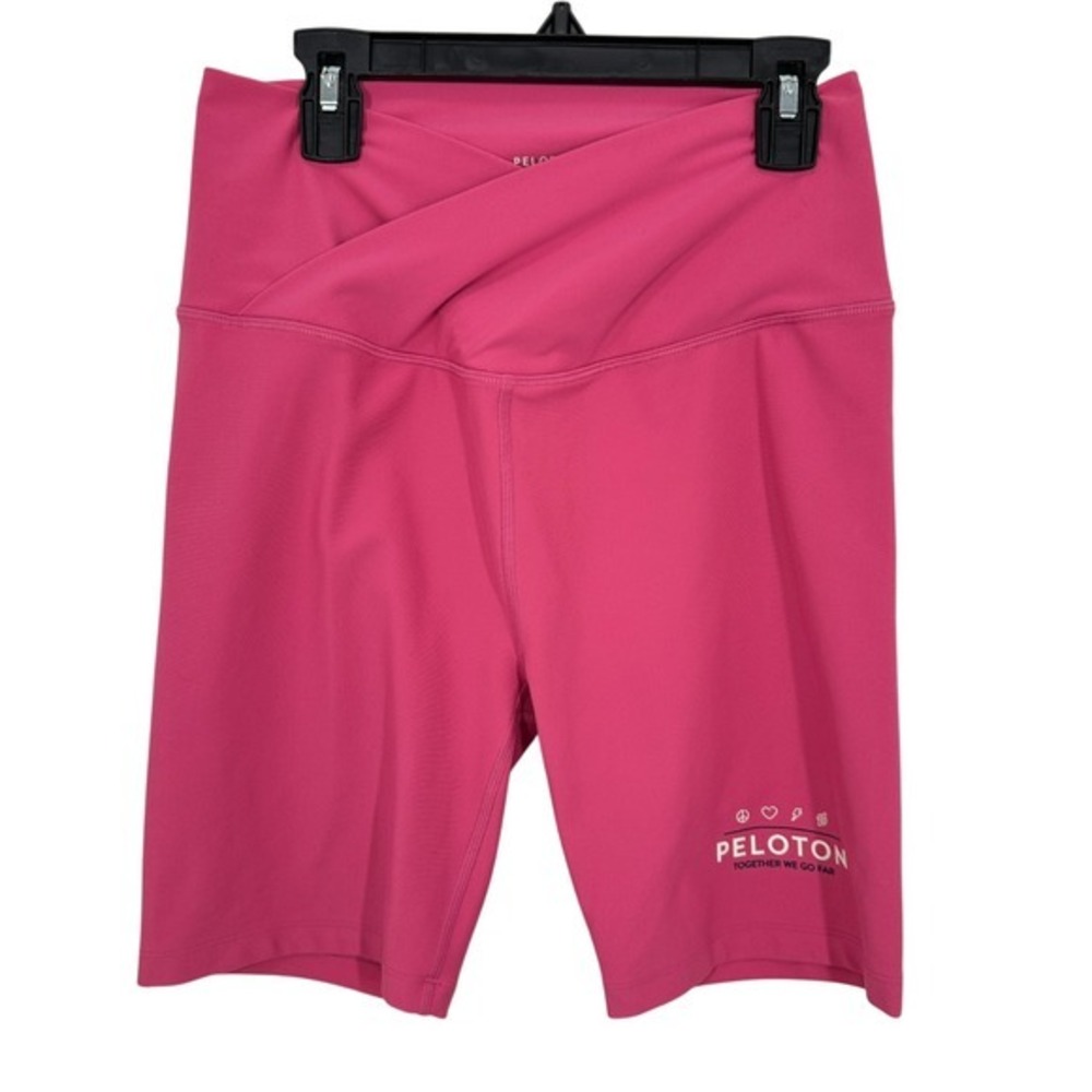 Peloton High Waisted Biker Shorts Pink‎ Size M Workout Athletic Spinning Cycling